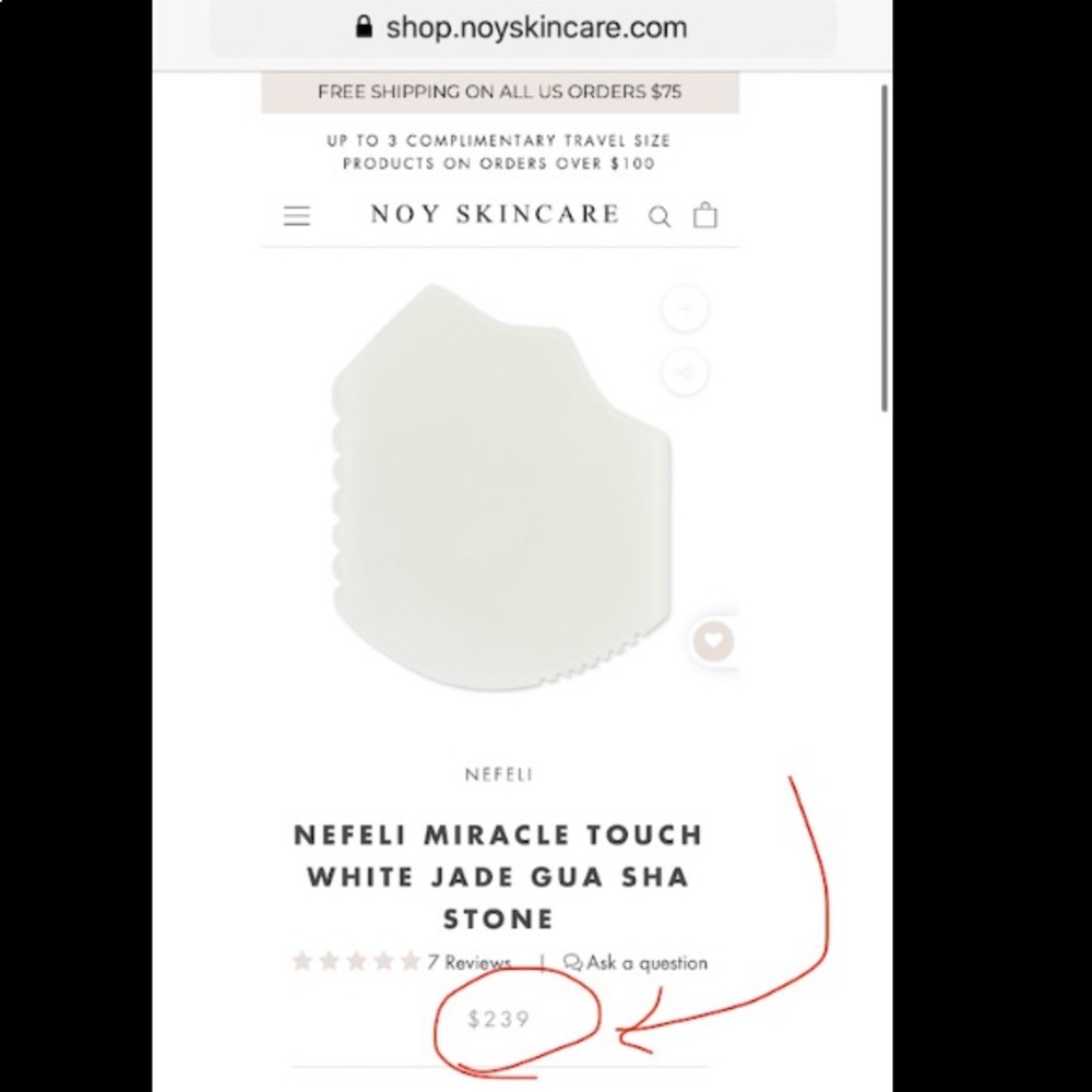 NEFELI MIRACLE TOUCH WHITE JADE GUA SHA STONE